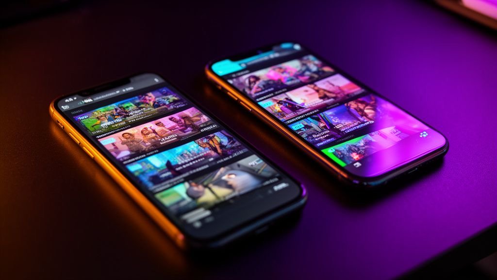 Android phone and iPhone showing TVPikoma content